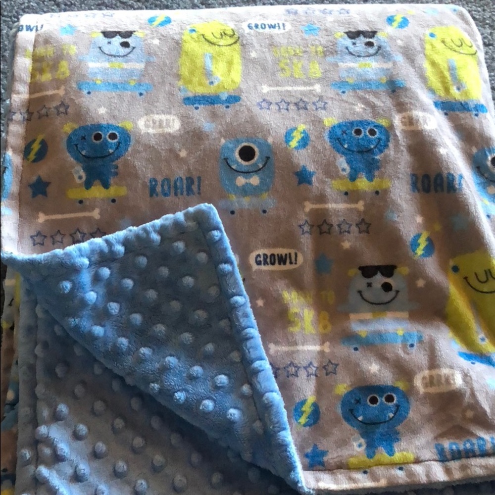 Hand made minky blanket medium size